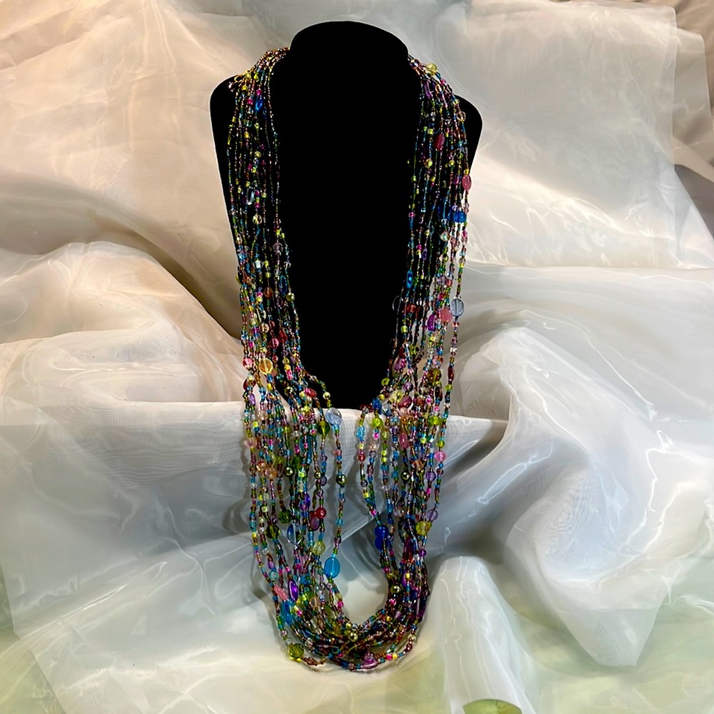 Joan Rivers Torsade Collection.  Beautiful multi strand pastel glass beads